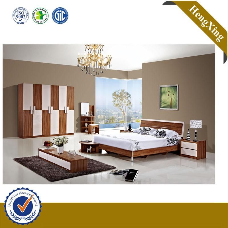 Chinese Queen Double Bed Wooden Modern Bedroom Furniture Living Room Bed