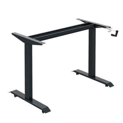 Stable Ergonomic Foldable Manual Height Adjustable Desk for Office