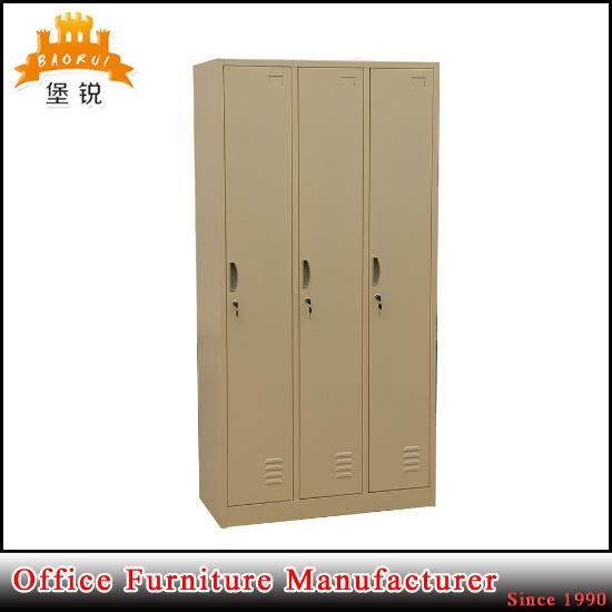 Fas-026 Modern Design 3 Door Metal Cabinet Storage Wardrobe Metal Locker