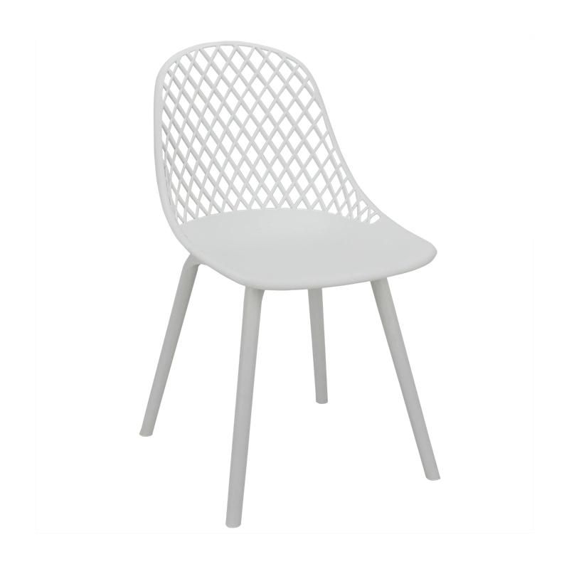 Wholesale Outdoor Furniture Modern Style Garden Furniture Cali Plastic Chair Eco-Friendly PP Armless Dining Chair
