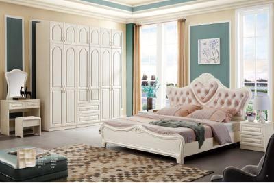 Modern Home Leather King Size Wooden Bedroom Furniture Sets