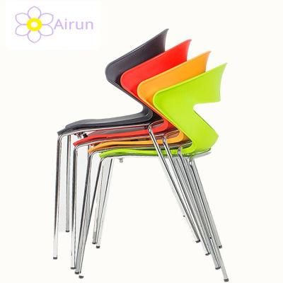 High Quality Leisure Plastic Metal Legs Modern Contemporary Dining Chairs