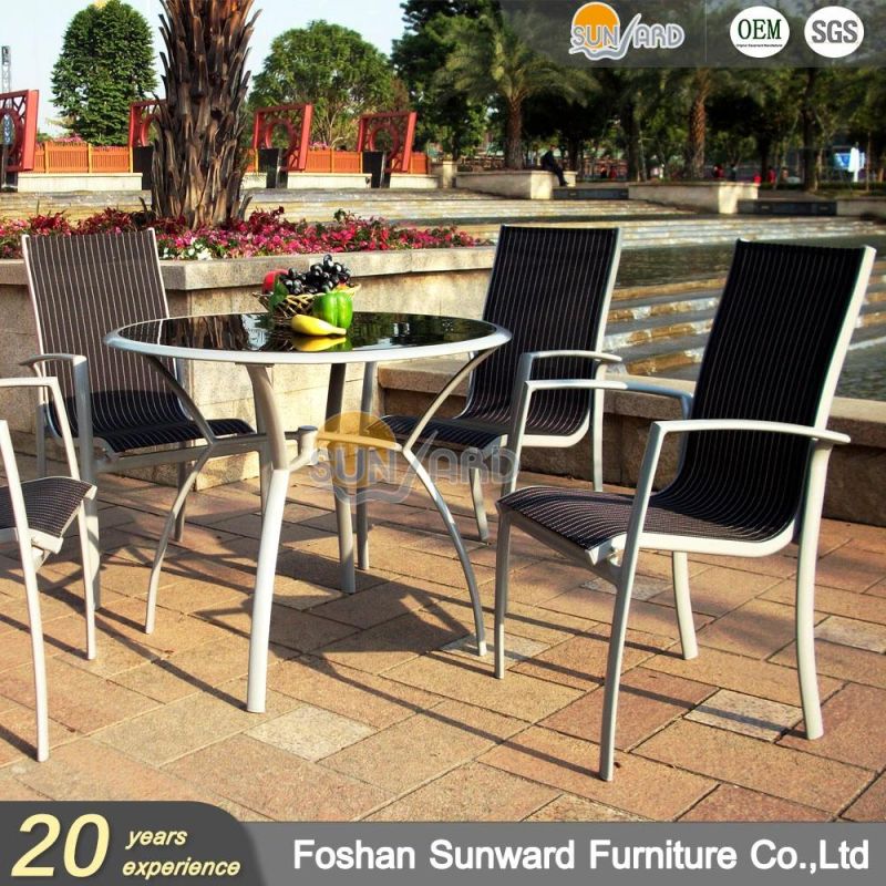 Outdoor Sunbathing Garden Furniture Aluminum Dining Set Dining Room Furniture