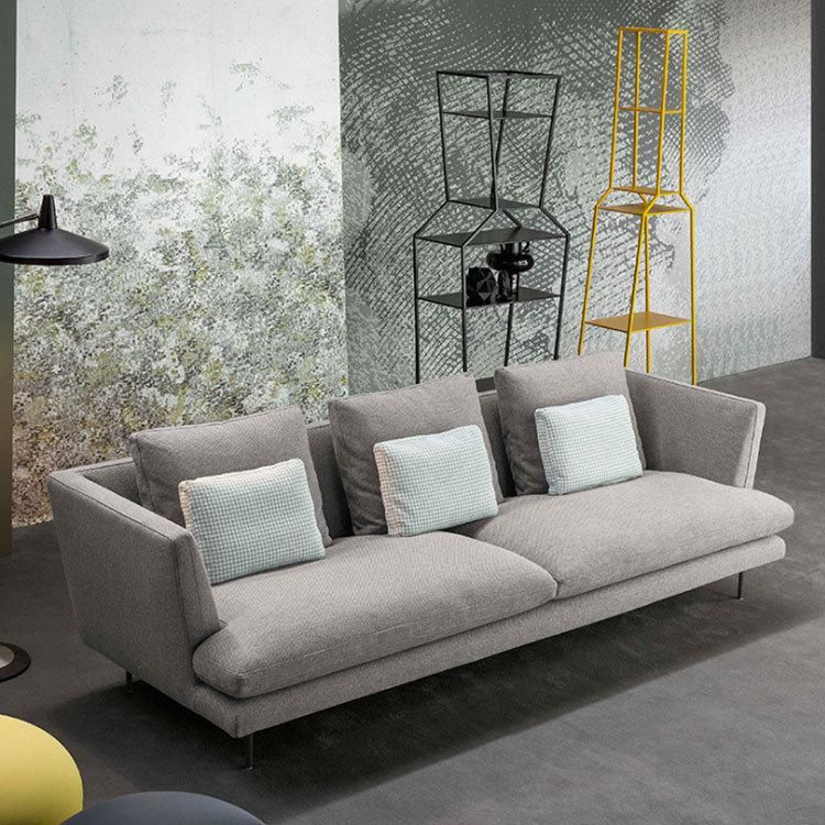2021 Latest Design Beige Modern Living Room Couch Leather Corner Sofa