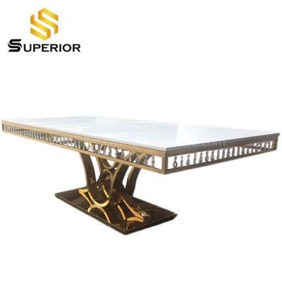 Event Furniture Rectangle Shape MDF Wood Wedding Dinner Table