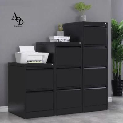 Black 3-Drawer Storage Vertical Filing Cabinet