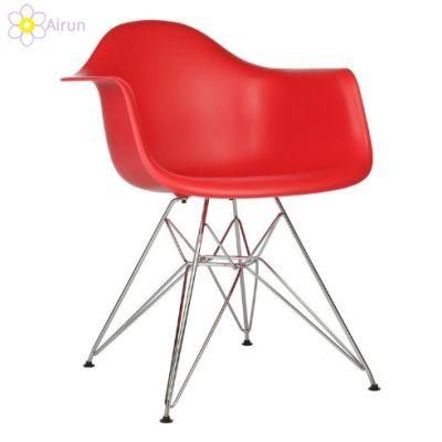 Modern Factory Supply Home Furniture Restaurant Furniture Plastic Dining Chair with Metal Legs