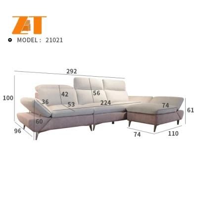 Living Room Modern Style Furniture Sets Design Fabric Corner Sofa