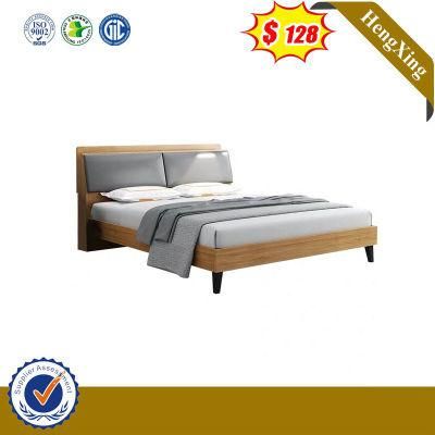 2019 Modern Fancy Bed Design Wooden King Size Bed with Headboard