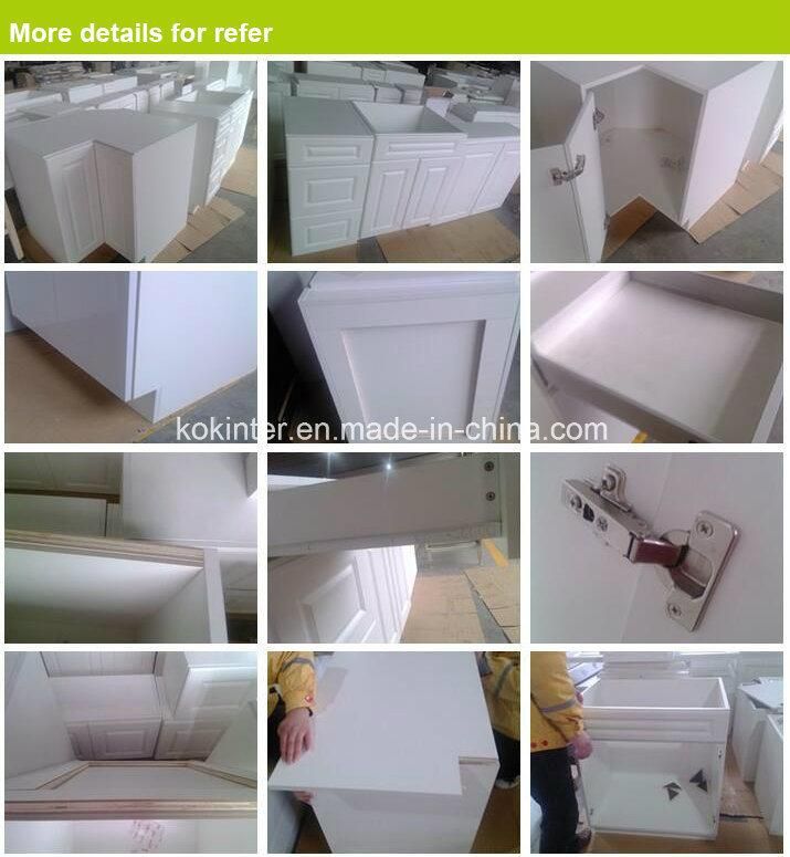 PVC Coated Modular Modern Kitchen Cabinets White Shaker