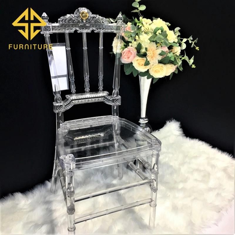 Wholesale Furniture Cheap Transparent Acrylic Wedding Clear Resin Dining Chair