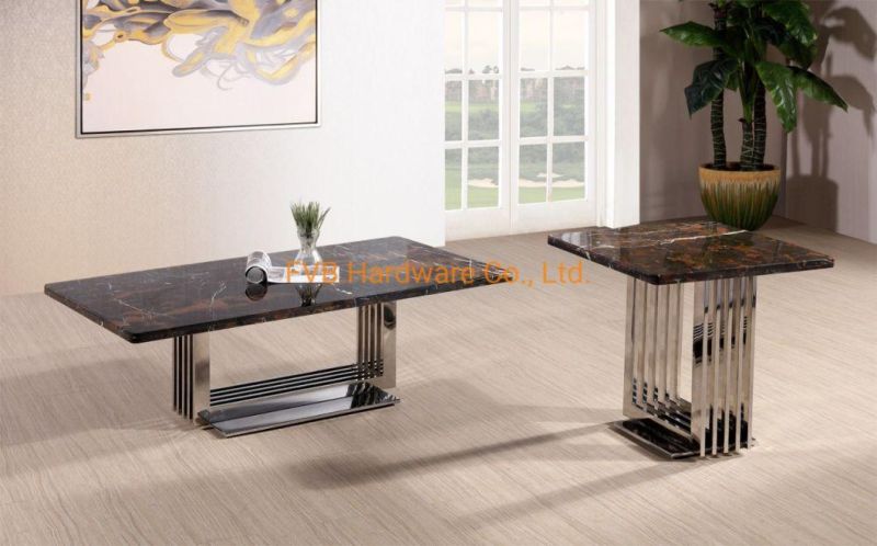 Modern Rectangle Coffee Table Living Room Furniture with Tempered Glass & Veneer Top