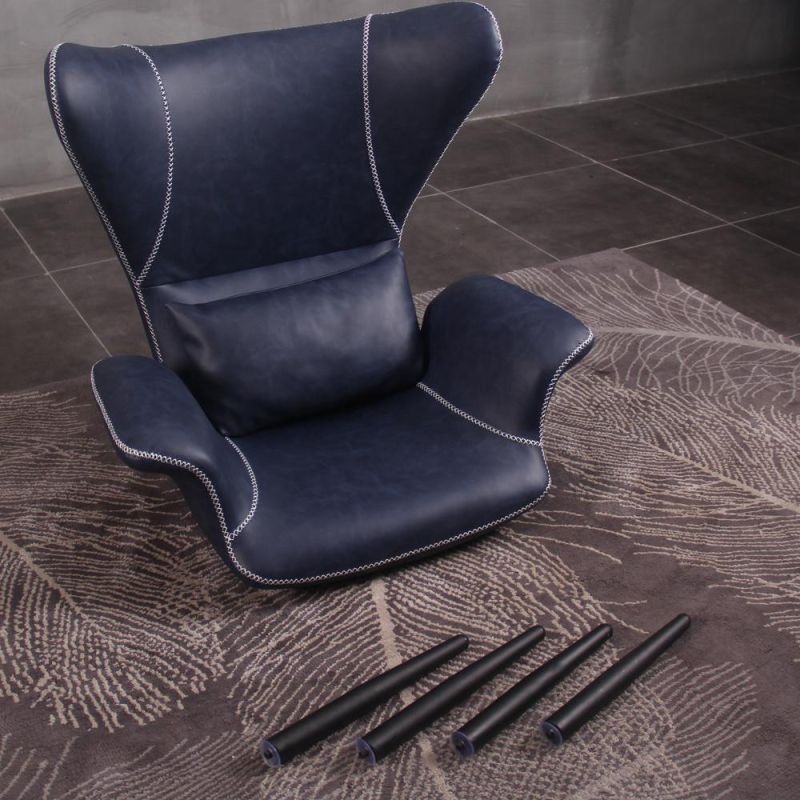 Modern Good Quality Luxury Italian Style Living Room Leather Fabric Leisure Chair For Sale