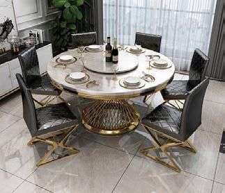 Home Furniture Modern Metal Chair Dining Table and Chairs