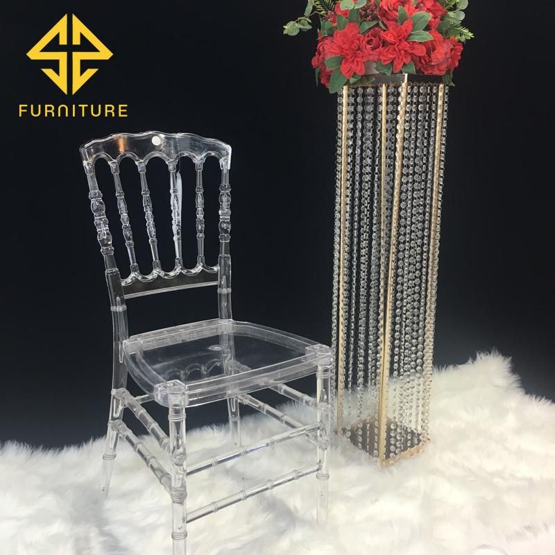 Wholesale Modern Clear Transparent Acrylic Resin Wedding Banquet Chair for Dining