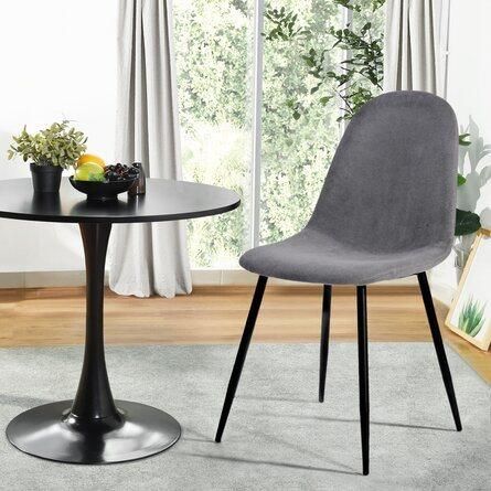 Factory Custom High Glossy Painting MDF Black Round Modern Dining Tables with Chairs