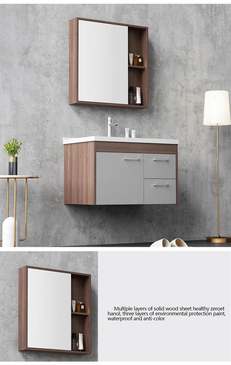 Foshan Space Saver Under Sink Wooden Bathroom Vanity Cabinet with Mirror