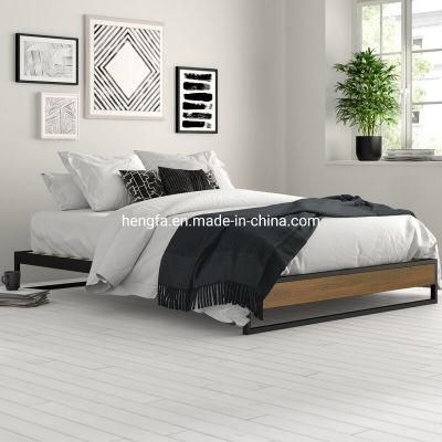 European Furniture Modern Simple Solid Wood Bedroom Double Bed