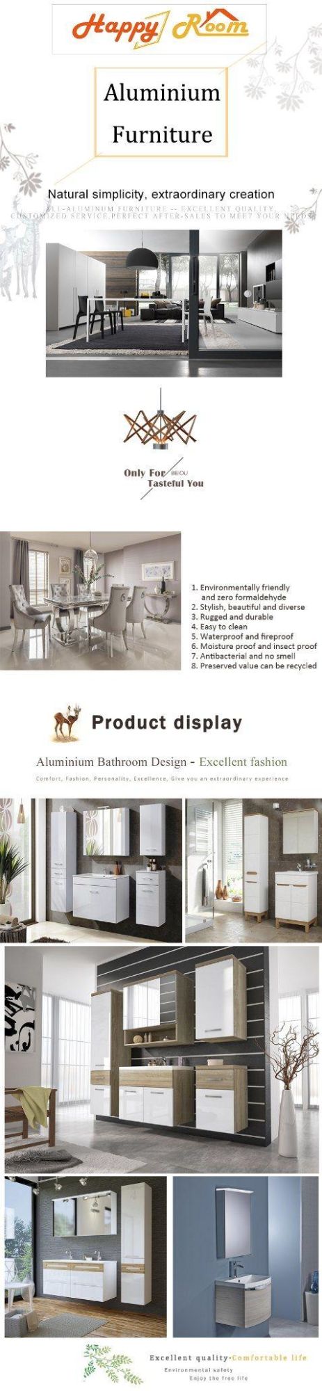 Modern Simple Aluminum Wood Grain Combined Kitchen Cabinet Interior Furniture