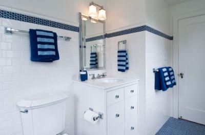 Tradtional Master Bathroom Australia Style Vanity Bathroom with Marble Benchtops