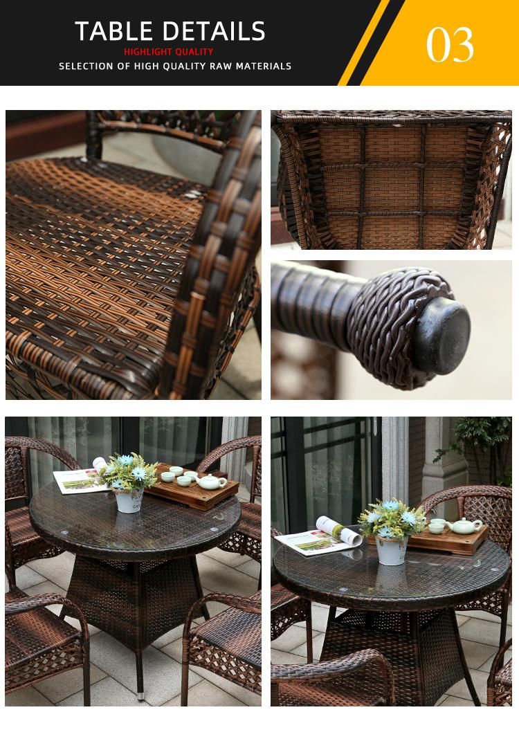 Modern Family Hotel Restaurant Handmade Rattan Chair Garden Terrace Outdoor Restaurant Chair Furniture