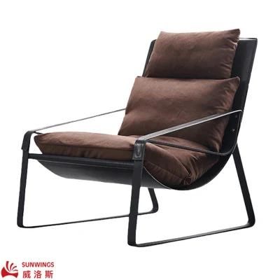 Modern Home Furniture Metal Lounge Chair Artificial Leather Chair Leisure Chair