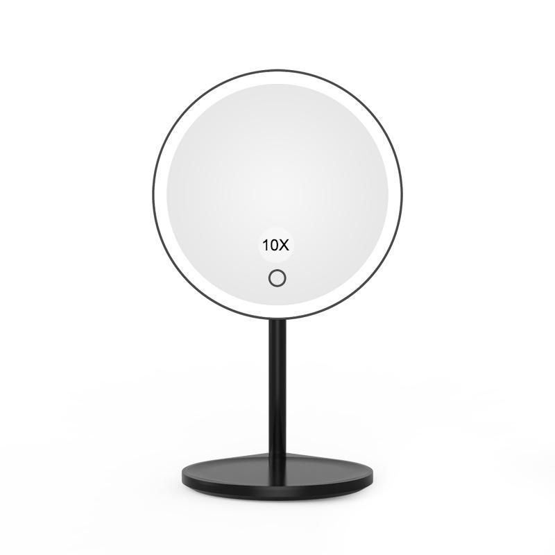 New Touch Switch LED Lights Table Makeup 10X Magnifying Mirror