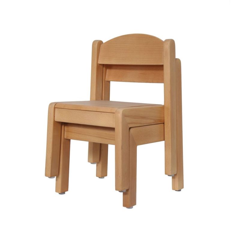 Nursery School Kindergarten Furniture Stack-Able Wooden Children Chair