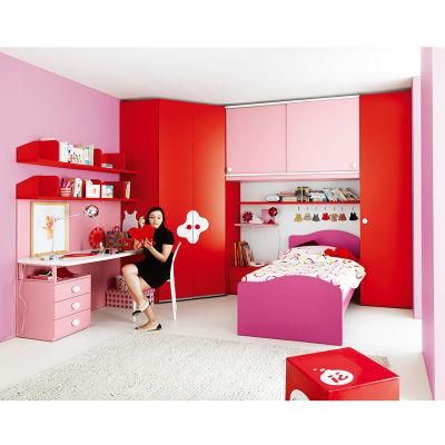 Colorful Children&prime;s Princess Bedroom Furniture Bunk Bed Kids Wooden Furniture for Girl