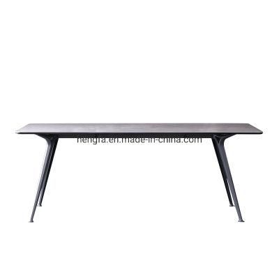 Modern Home Living Room Furniture Steel Base Marble Dining Table