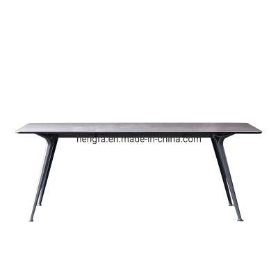 Modern Home Living Room Furniture Steel Base Marble Dining Table