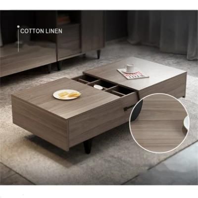 Retractable Coffee Table Living Room Wooden Furniture 0334