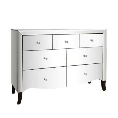 Mirrored Furniture High End Storage Cabinet Sideboard with 7 Drawers