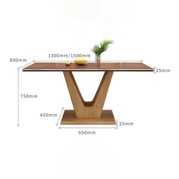 Cheap Wooden Room Furniture New Design Large Modern Wood Dining Table Sets 6 Chairs Design