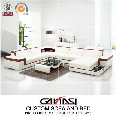 Contemporary European Simple Design Livingroom Leather Sofa Furniture