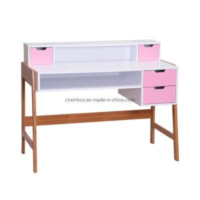 Livingroom Furniture Height Adjustable Kids Children Desk Wooden Study Table for Home with Drawers