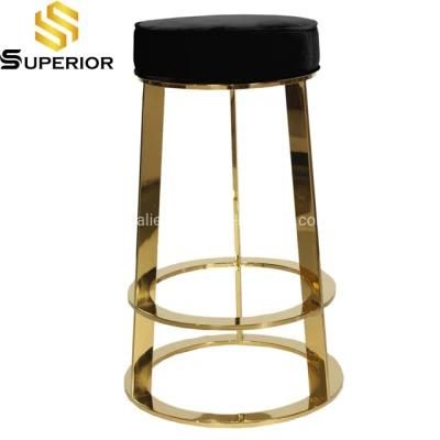 Gold Frame Outdoor Bar Furniture Chairs with Cushion