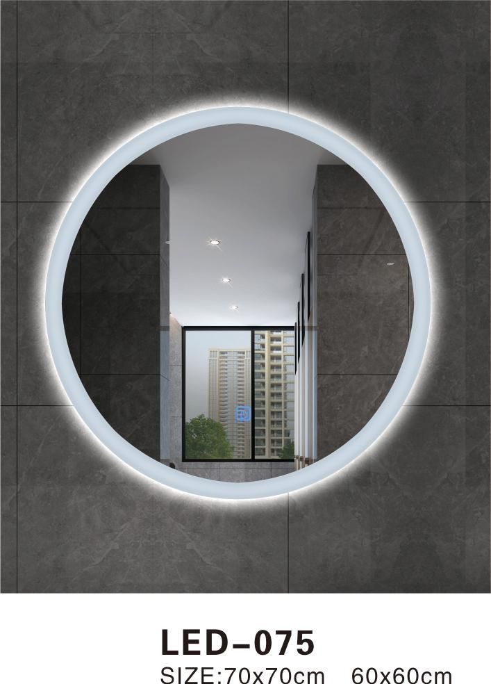 European Design Round LED Mirror for Bathroom Wall