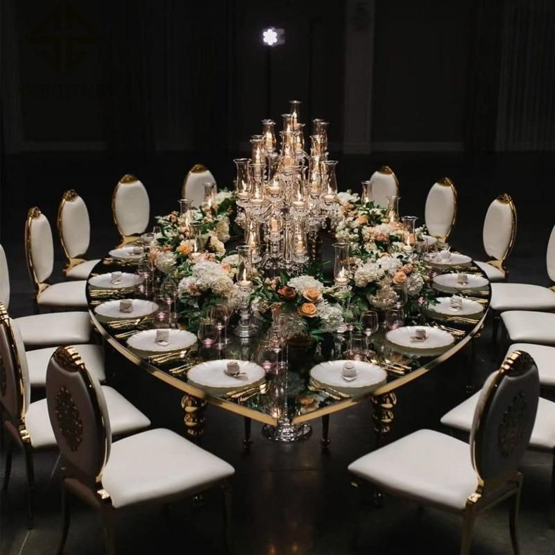 Wedding Table American Like Wedding Supplies Modern Oval Shape Luxury White MDF Banquet Table