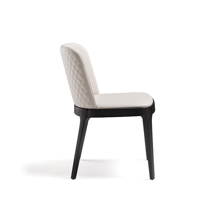 CFC-08b Dining Chair/Microfiber Leather//High Density Sponge//Ash Wood Base//Back of a Chair Between Cotton Process/Italian Modern Style in Home and Hotel
