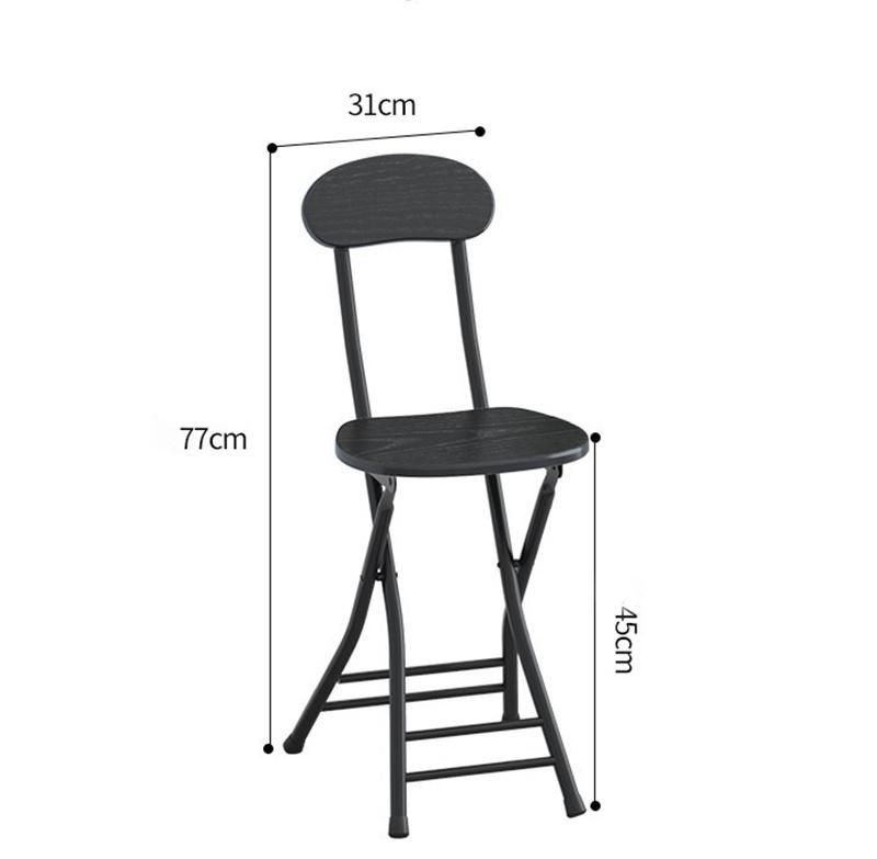 Home Oudoor Camping Furniture Folding Dining Chair Leisure Backrest Dormitory Stool Portable Round Stool Chair