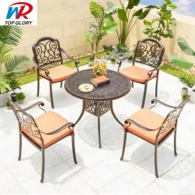 Cast Aluminum Furniture Outdoor Garden Furniture Dining Table and Chair Set