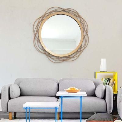New Design Round Metal Frame Sliver Wall Mirror for Bathroom