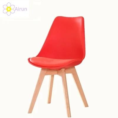 Wholesale Hot Sale New Model Promotion Wooden Legs Modern Commercial Plastic Chair for Rest
