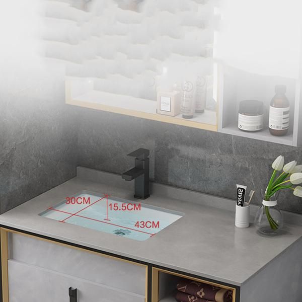 Light Luxury Smart Rock Board Bathroom Vanity Combination Bathroom Wash Basin Modern Minimalist Bathroom Basin Cabinet