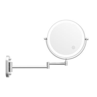 Wall Mirror 8 Inch Brass Bathroom Magnifying Mirror with Chrome Finish