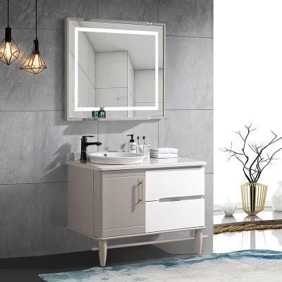 Modern Style Bathroom Vanity Fully Assembled Bathroom Cabinets with Smart LED Mirror