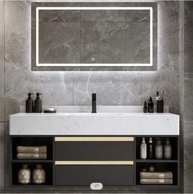 40&quot; Floating Bathroom Vanity with Ceramic Sink 2 Drawers and Shelves