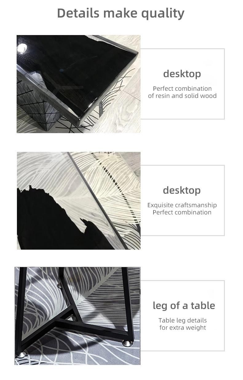 Transparent Modern Artistic Design Epoxy Resin Table