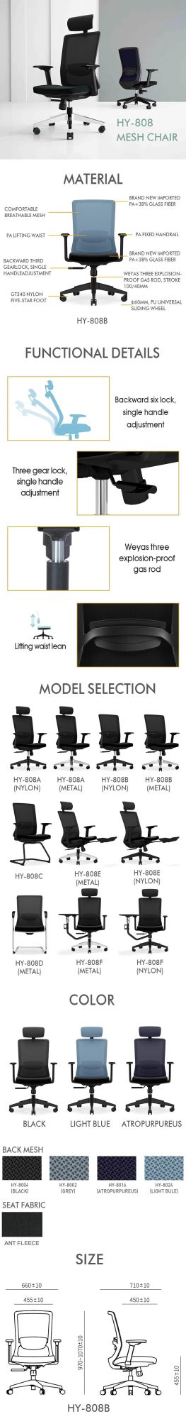 OEM Factory Wholesale PU Leather Office Chair Racing Gaming Mesh Chair